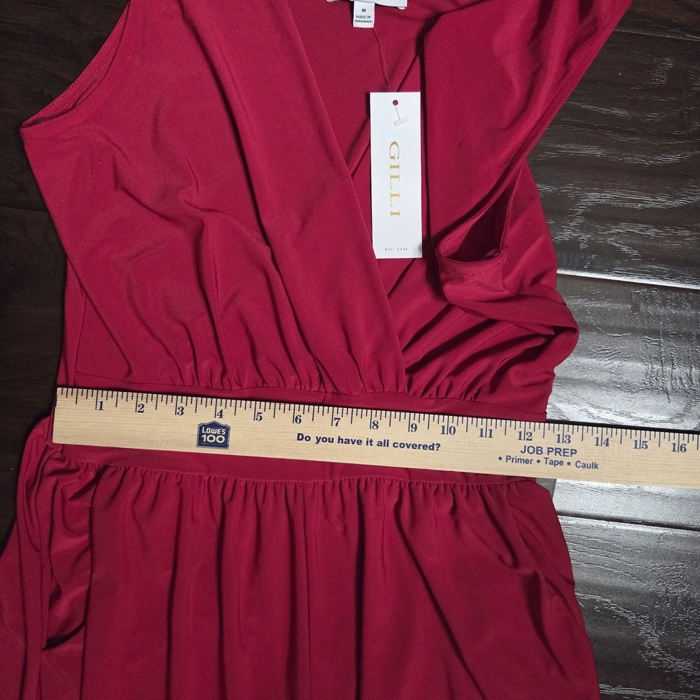 Gilli New Vibrant Red Jumpsuit Size M - Picture 10 of 11